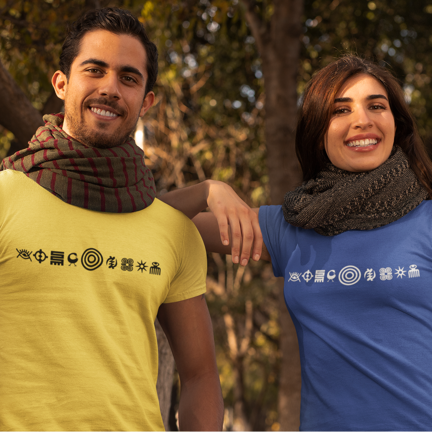 Adinkra Symbol tshirt, Graphic Tee, Multiple Symbols Shirt, Colorful t-shirt, African Design Tshirt, Cotton, Ghanaian Symbol, Afrocentric