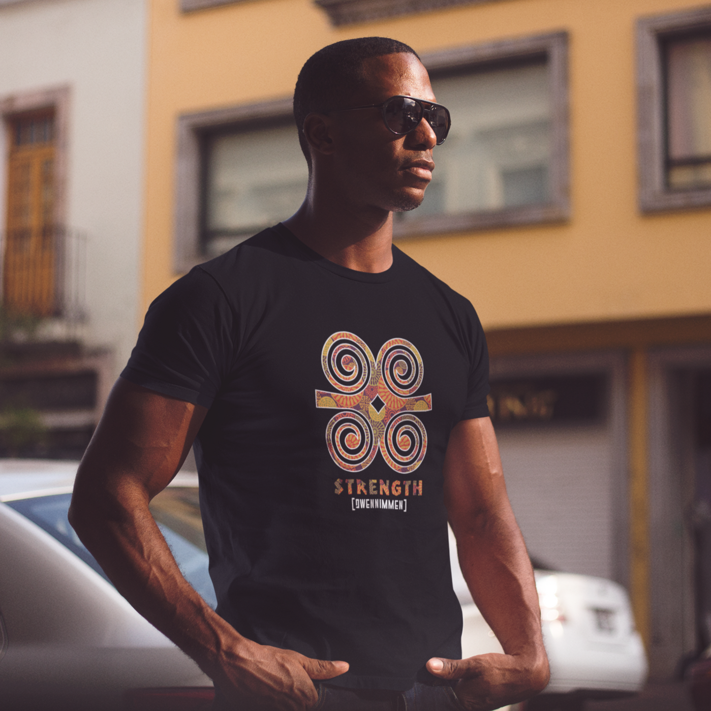 Adinkra Symbol Ghanaian Dweninmmen Symbol Cotton T-shirt