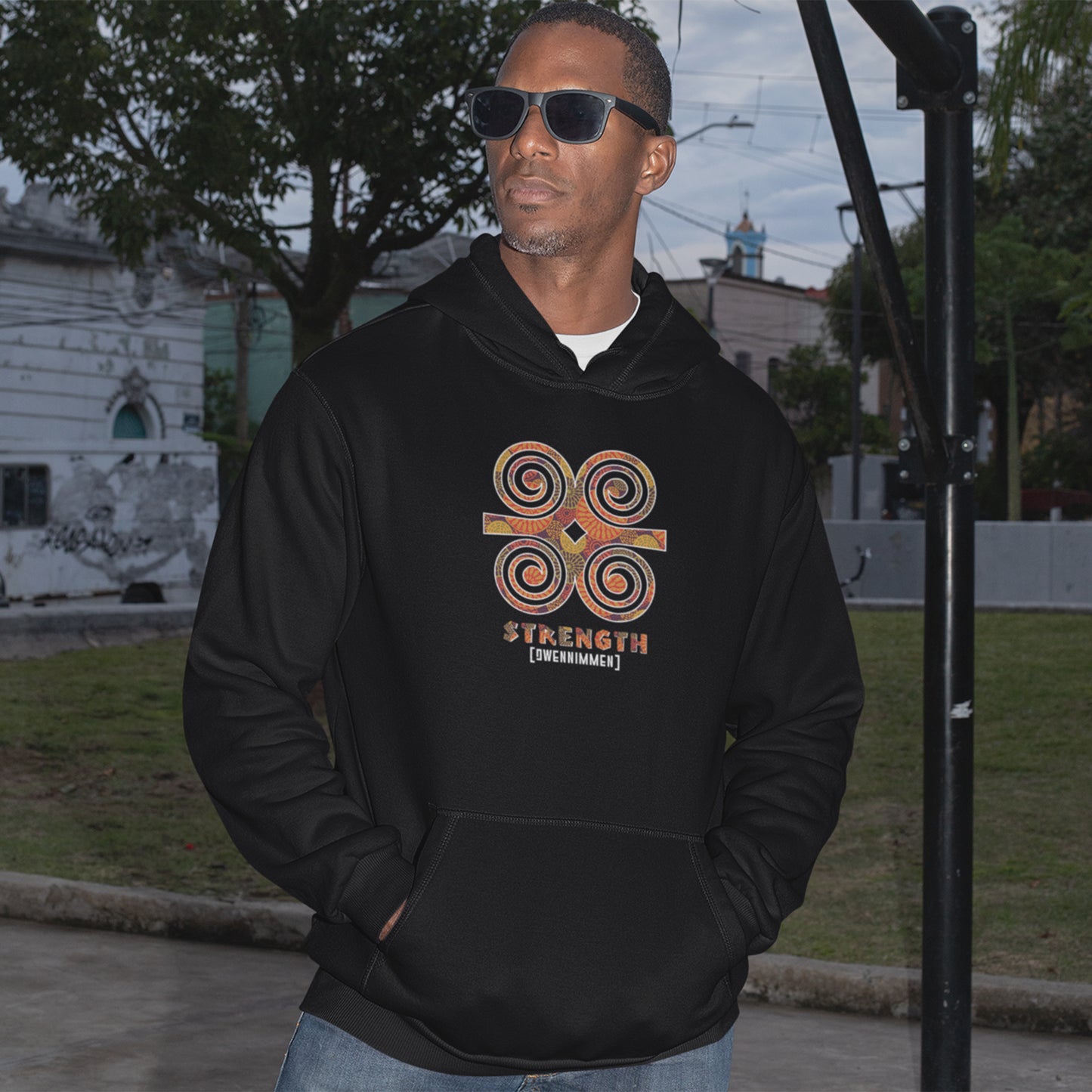 Unisex Hoodie Adinkra Dweninmmen Symbol, West African Ghanaian Symbol sweatshirts