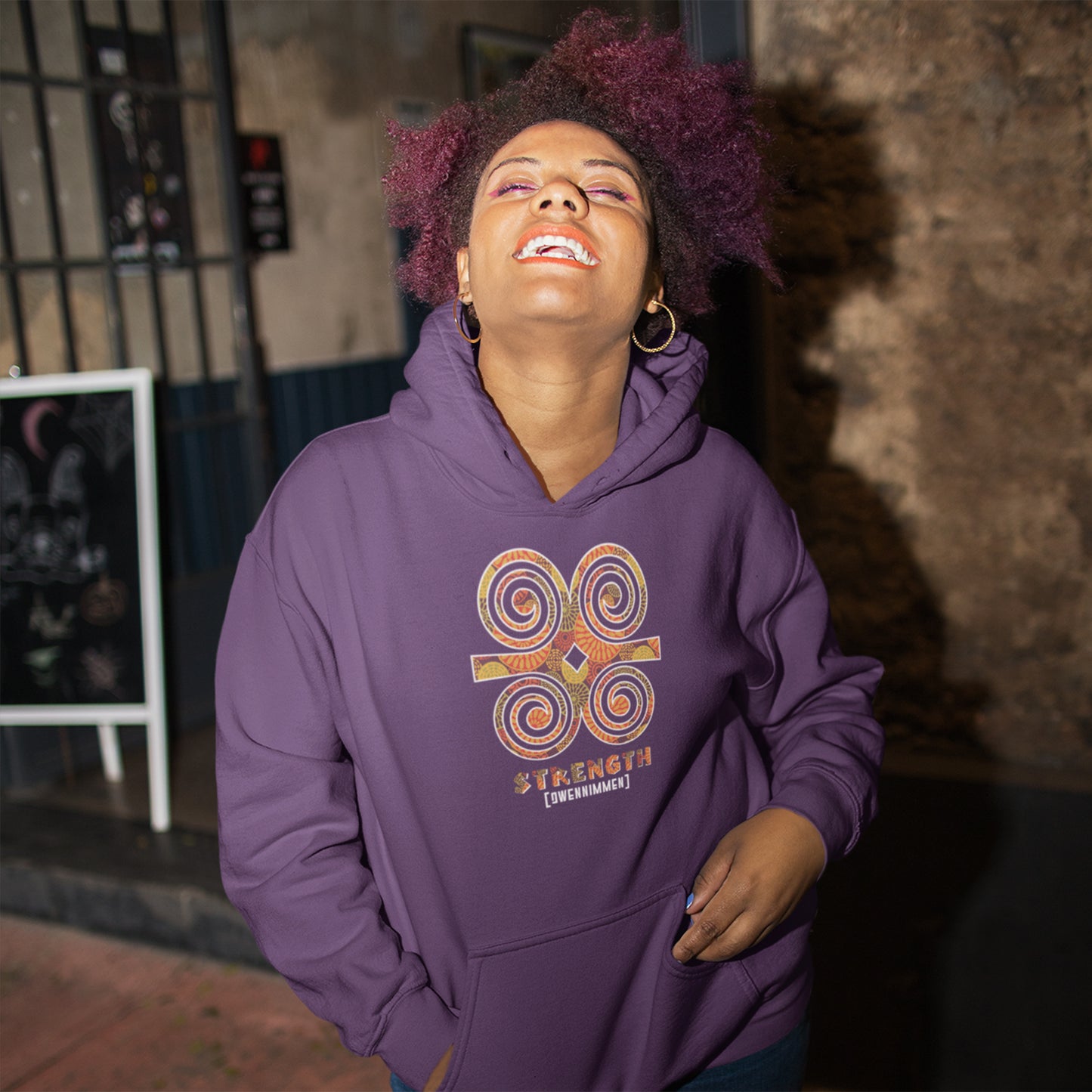 Unisex Hoodie Adinkra Dweninmmen Symbol, West African Ghanaian Symbol sweatshirts