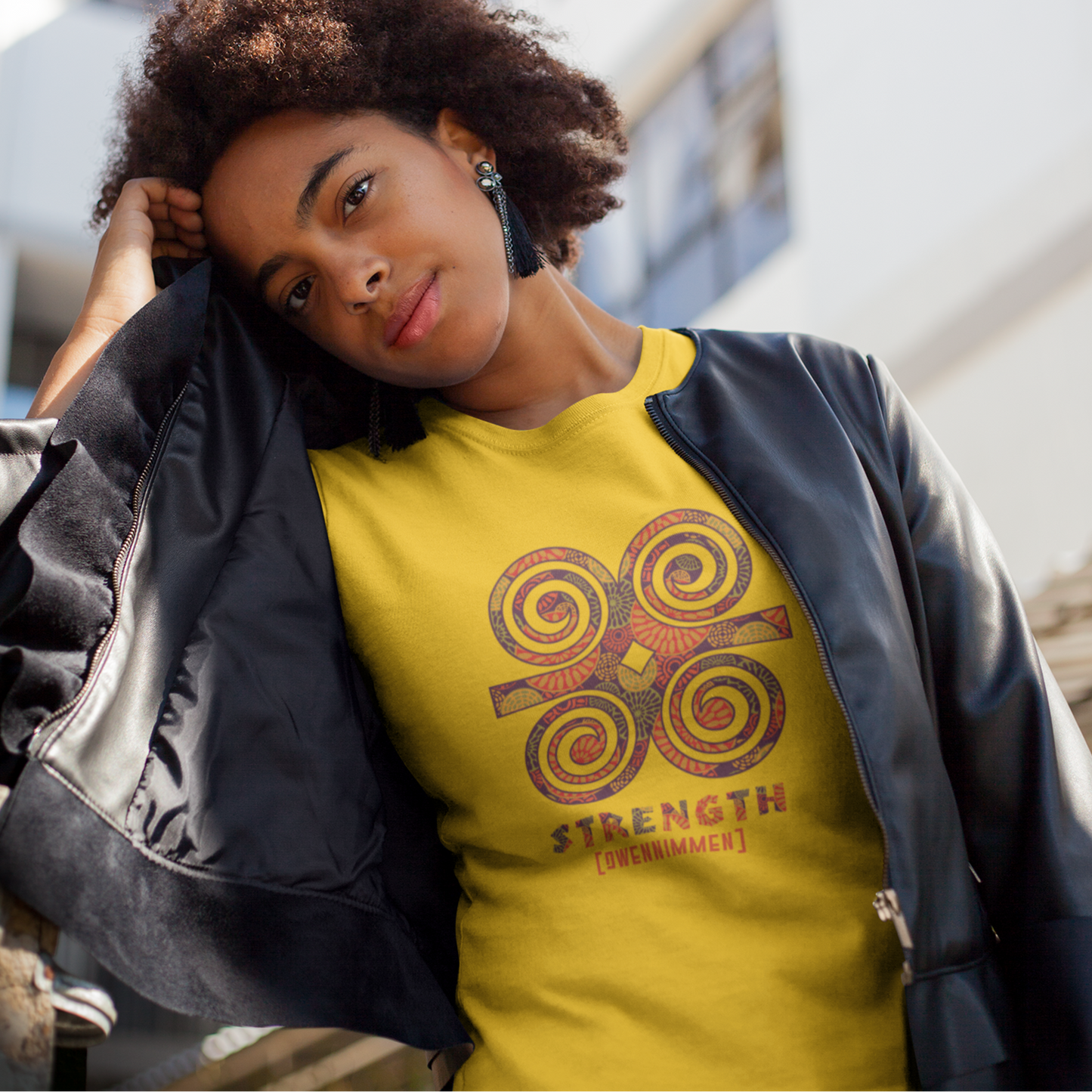 Adinkra Symbol Ghanaian Dweninmmen Symbol Cotton T-shirt