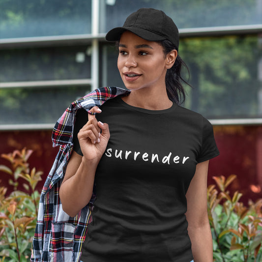 Unisex Recovery T-shirt, "Surrender", Spirituality, Recovery Principles, 12 Steps  Sobriety Shirt