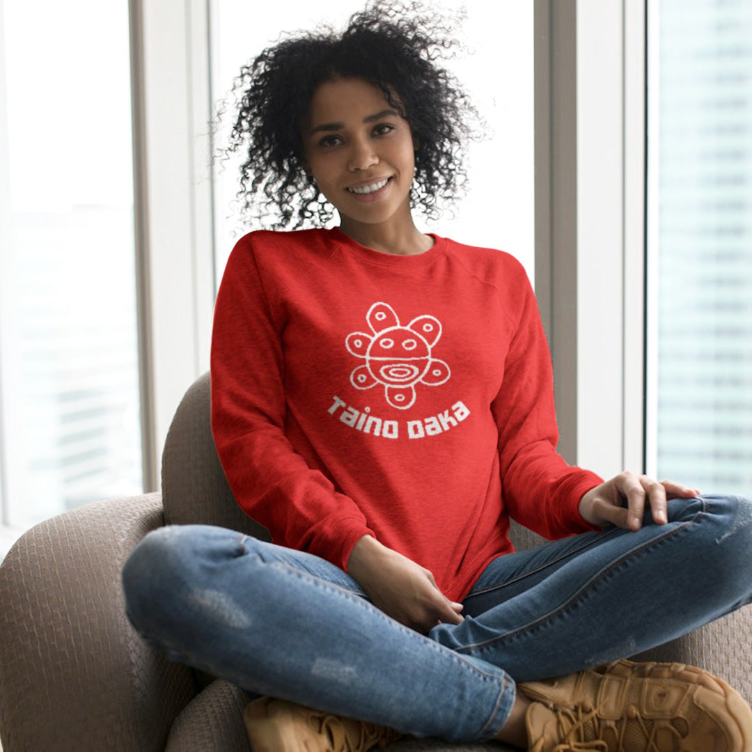 Taino Daka Sun God Unisex Sweatshirt, Unisex Sweatshirt with Taino Sun Symbol, Taino Daka (I Am Taino) Puerto Rican Taino Symbol Top