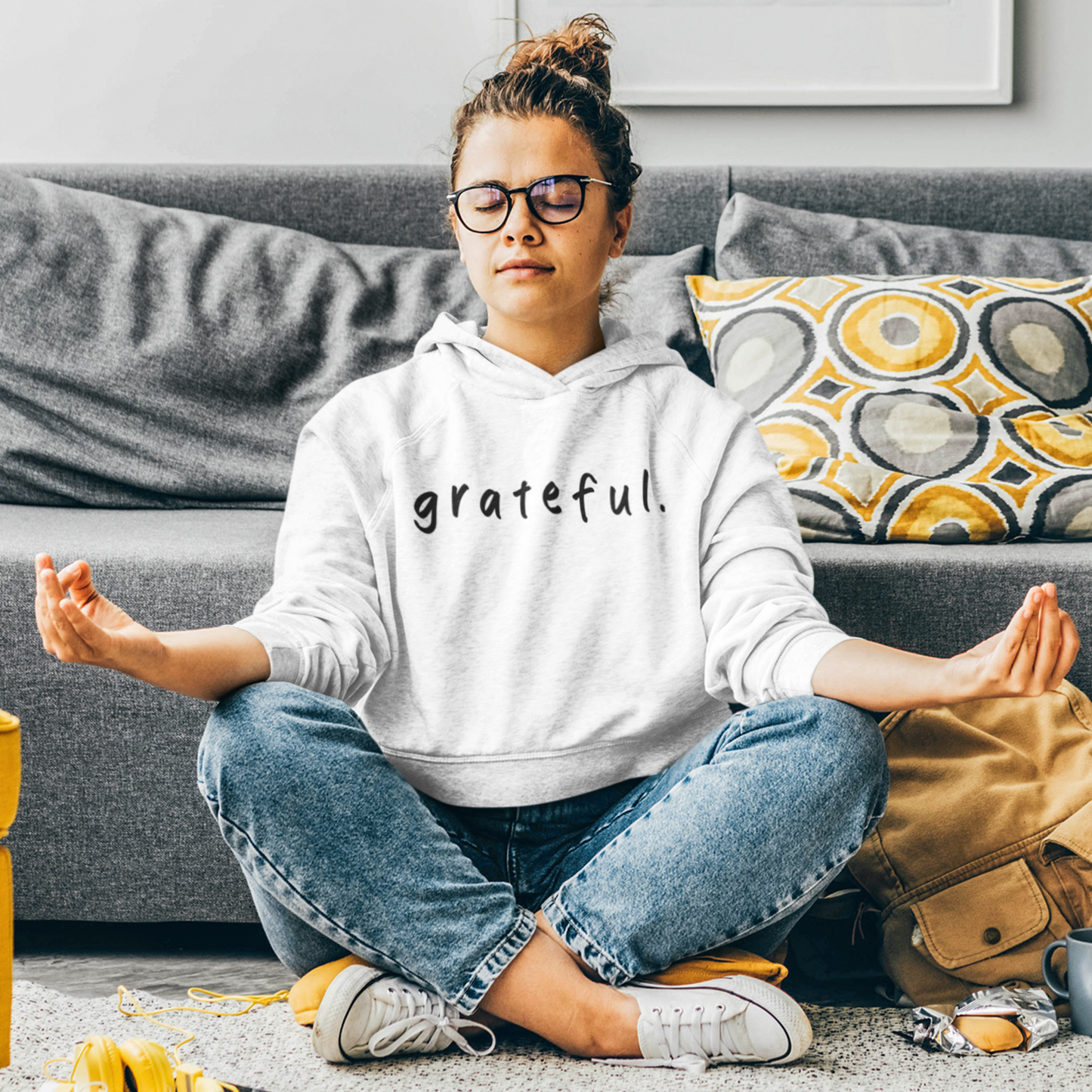 Recovery Unisex Hoodie, Grateful graphic hoodie for recovery and spirituality, 12 steps and 12 spiritual principles cotton blend sweatshirt