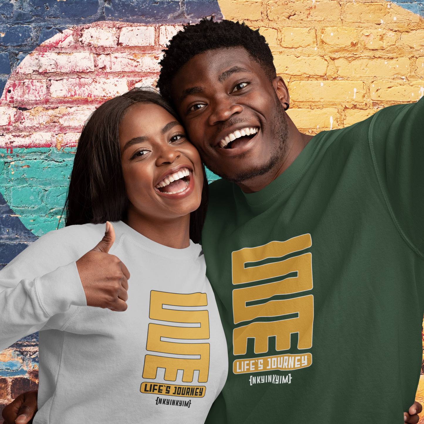 Unisex Sweatshirt Adinkra Symbol shirts with West African Ghanaian symbols, Afrocentric cotton blend shirts, History Matters, HBCU Campus