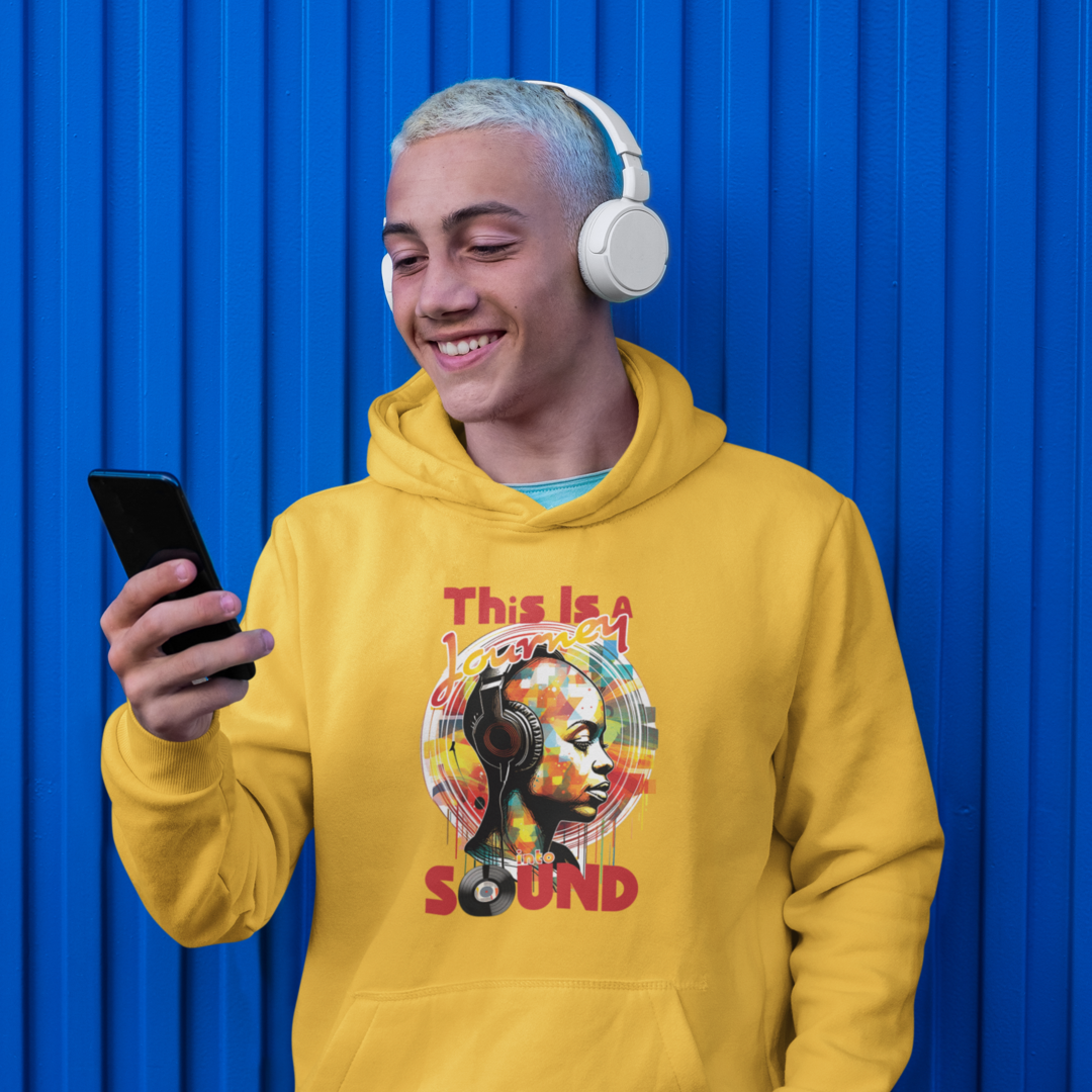 Unisex Hoodie House & Dance Music Shirt, Great Music Lovers Gift, This Is A Journey Into Sound