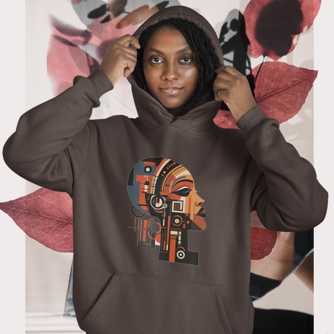 African Queen Cubist Art Unisex Hoodie