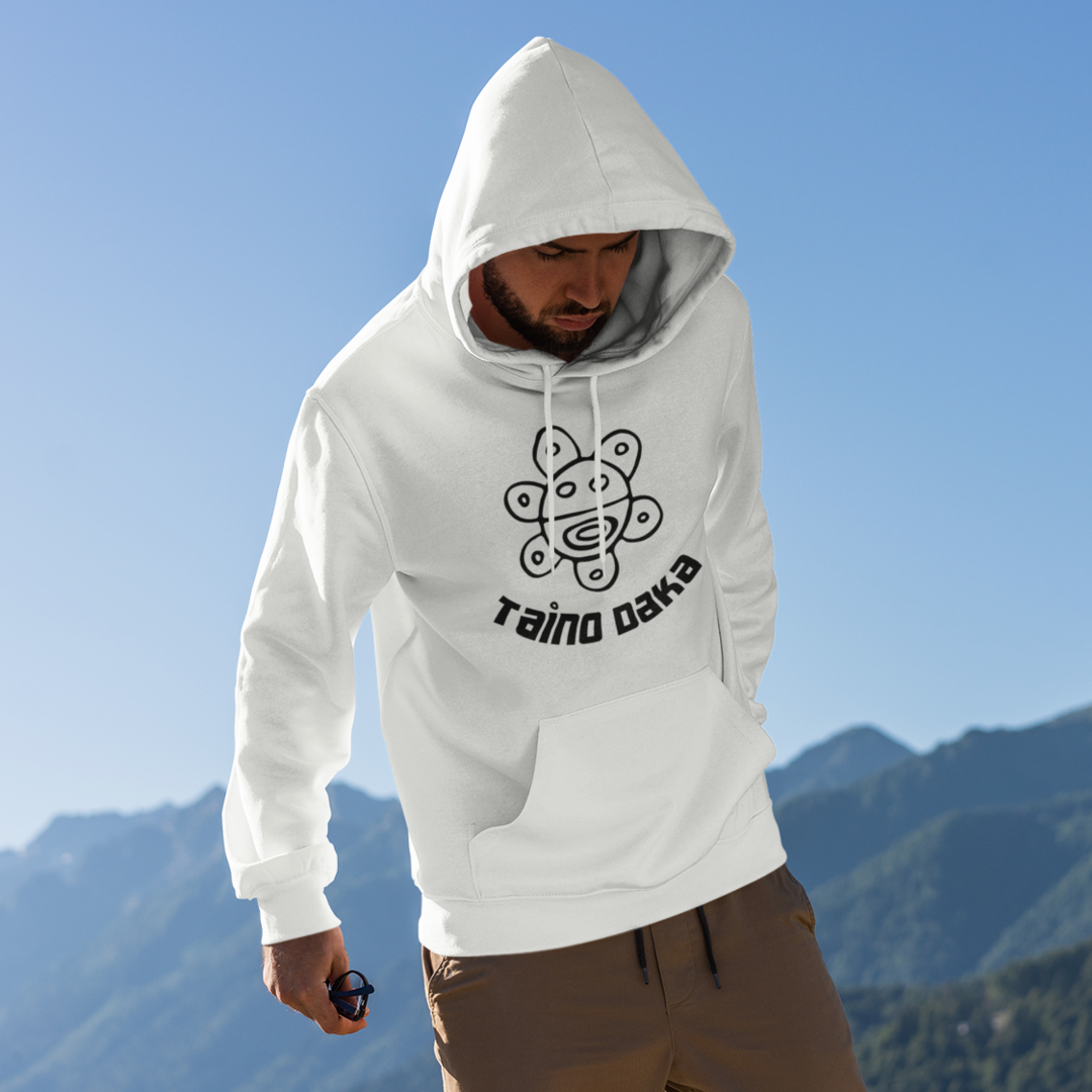 Taino Daka Sun God Unisex Hoodie, Unisex Hoodie with Taino Sun Symbol, Taino Daka (I Am Taino) Puerto Rican Taino Symbol Hoodie