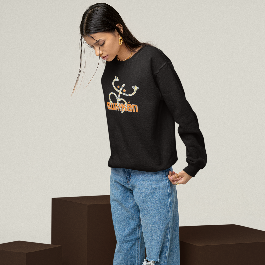 Taino Boriken Unisex Sweatshirt, Sweatshirt with Taino Coqui Symbol, Puerto Rican Taino Symbol Pullover Top