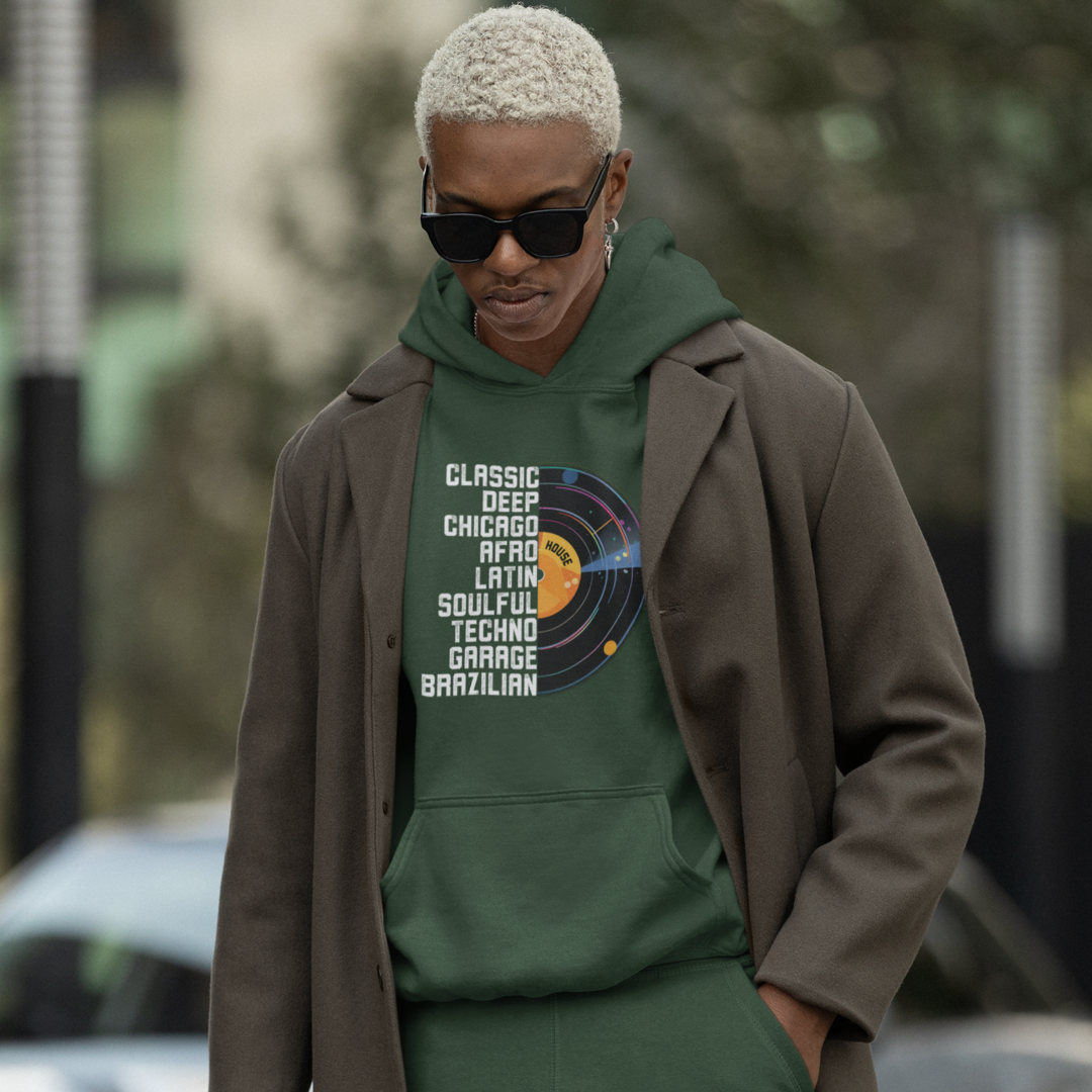 Unisex Hoodie House & Dance Music Shirt, Great Music Lovers Gift, House Music Genres