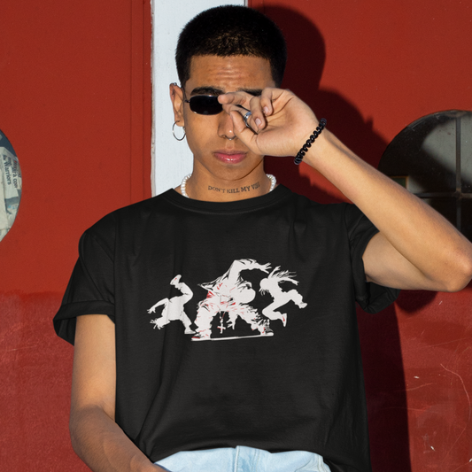 Break Dancers, Unisex Oversized Boxy Tee in 6 Colors