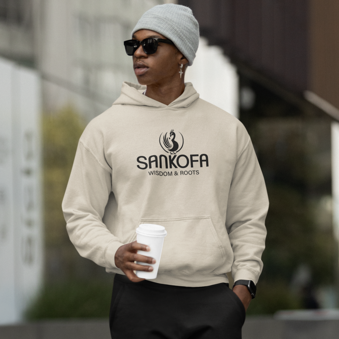 Adinkra Symbol Hoodie, Sankofa Symbol - Wisdom & Roots