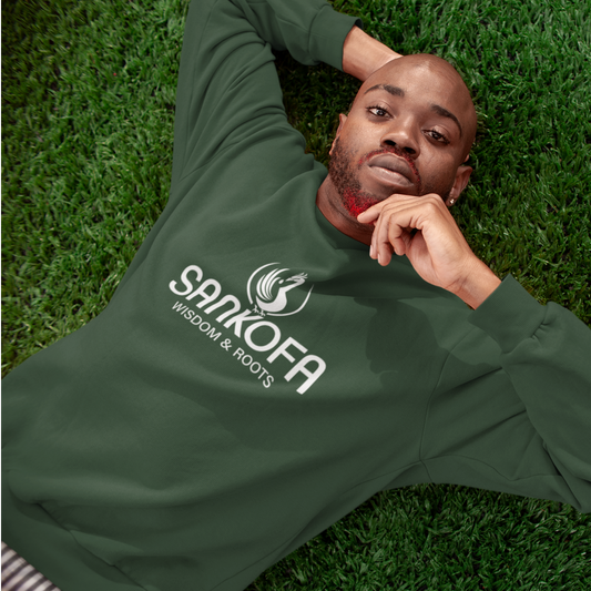 Adinkra Symbol Unisex Crew Neck Sweatshirt with Sankofa Symbol - Wisdom & Roots