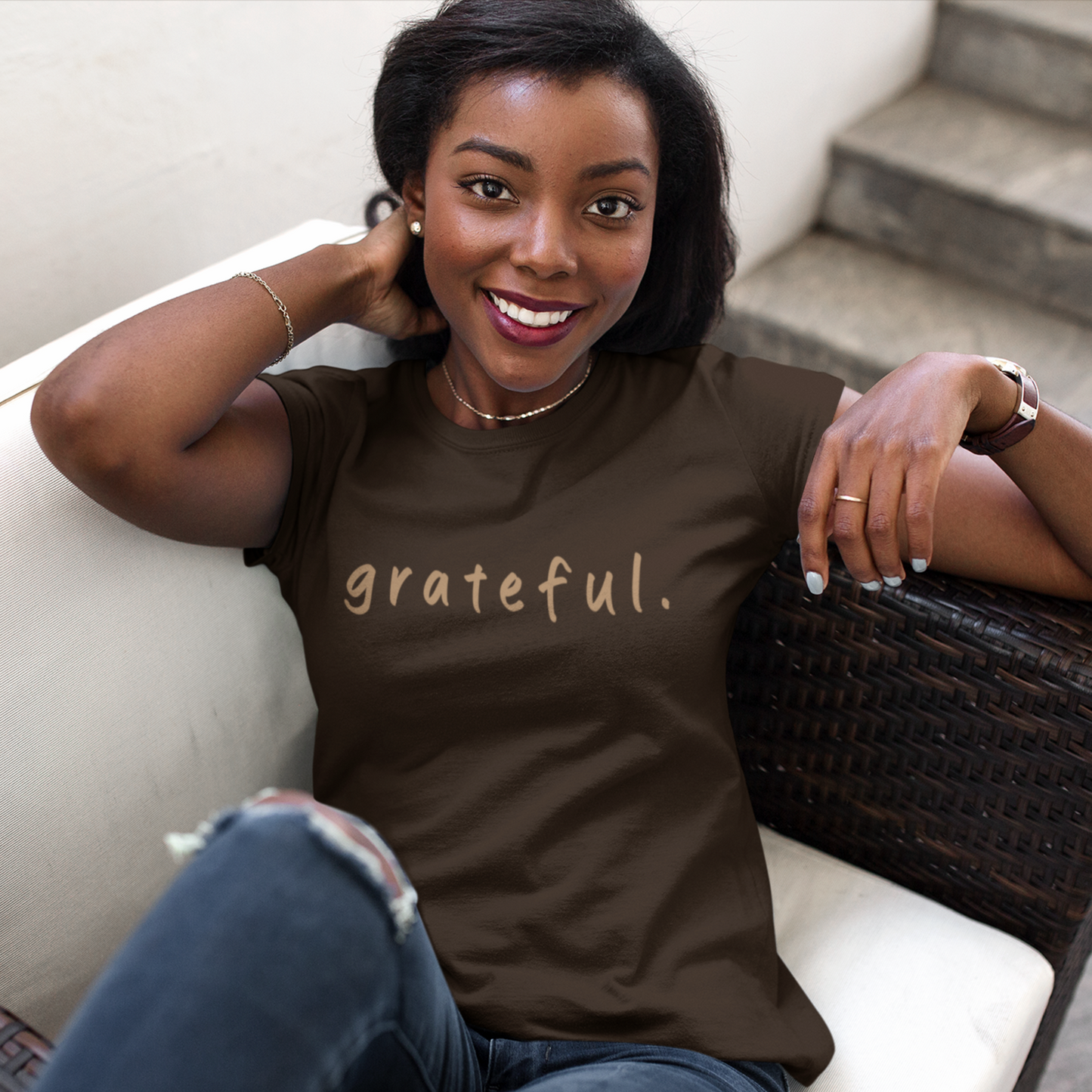 Graphic T-shirt, Tee, Unisex, "Grateful." Mindfulness, Meditation, Yoga, mindfulness, summer spring time, color choices & size, spiritual