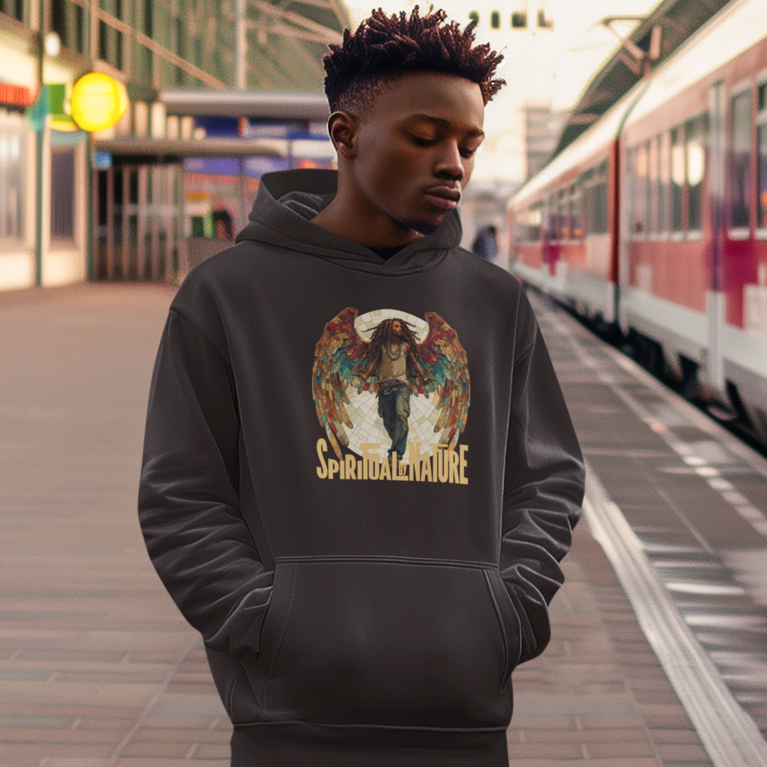 Spiritual By Nature Unisex Hoodie, Dread Lock Angel