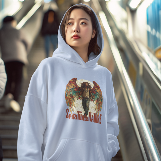 Spiritual By Nature Unisex Hoodie, Dread Lock Angel