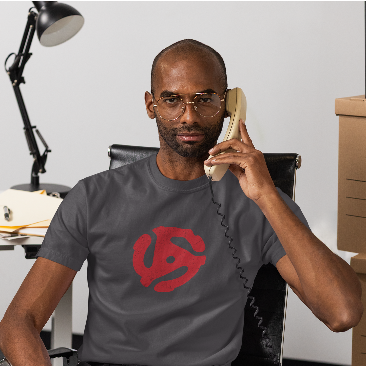 Retro 45 Record Adapter T-shirt