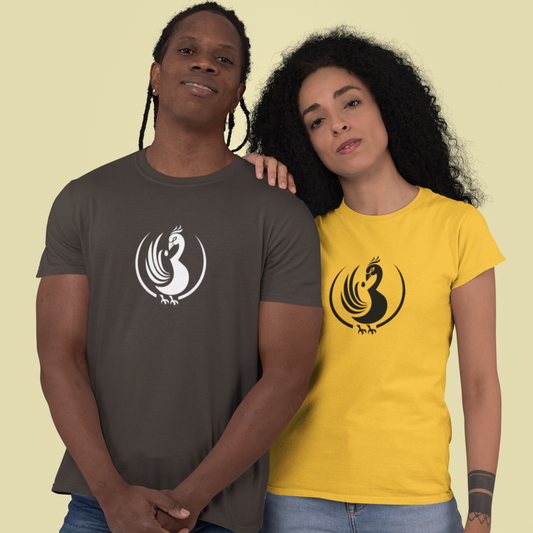 Graphic Tee, Ghanaian Sankofa Symbol, Original Sankofa Bird Design, Adinkra Print Shirt, Colorful cotton t-shirt, African Top, Ghana, Unisex Heavy Cotton Tee