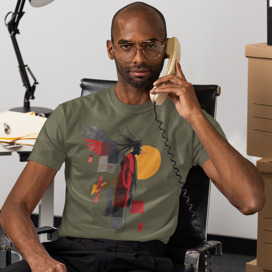 Spiritual by Nature Unisex Tee, Angel Graphic T-Shirt, Street Gear, Boho Top, Artistic Garment-Dyed T-Shirt, Vintage Style Urban Streetwear