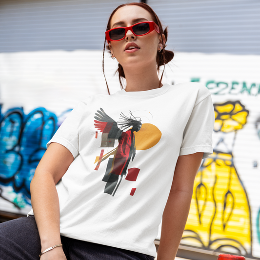 Spiritual by Nature Unisex Tee, Angel Graphic T-Shirt, Street Gear, Boho Top, Artistic Garment-Dyed T-Shirt, Vintage Style Urban Streetwear