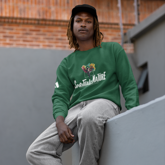 Adidas Unisex Fleece Crewneck Sweatshirt, Spiritual by Nature, Unisex BCI Cotton and Recycled Polyester, Eco-Conscious Organic Tee