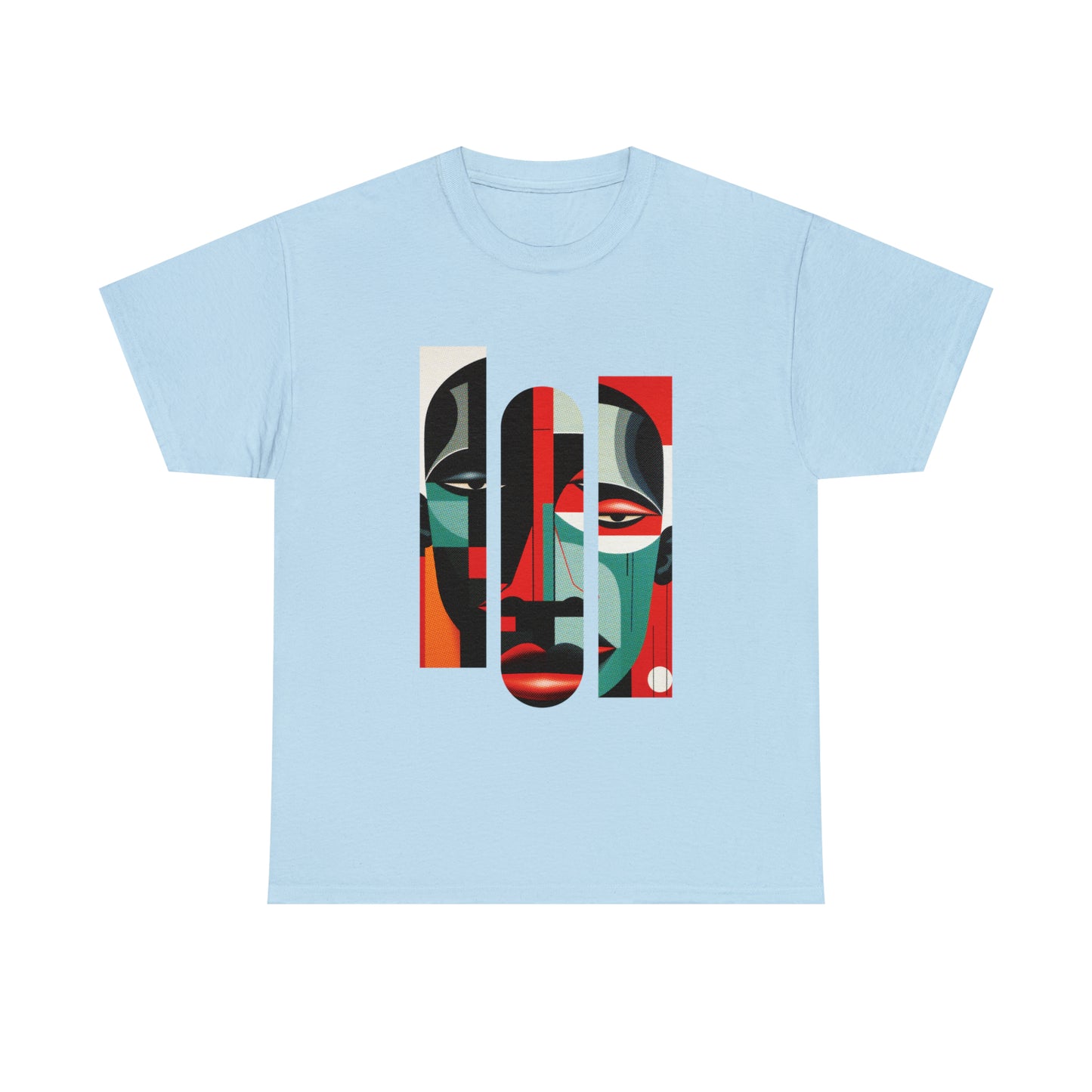 Gilden Graphic Tshirt, Unique Abstract Cubism Style Graphic T-Shirt Cotton Tee for Art Lovers and African American Cultural Enthusiasts