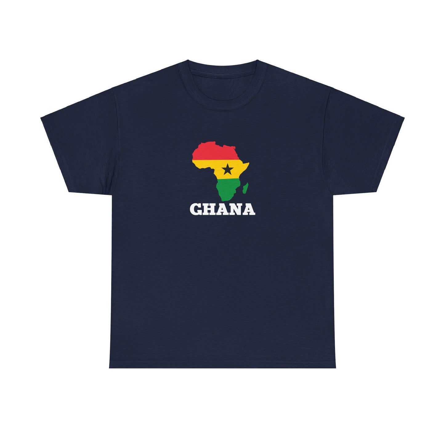 Africa Unisex Jersey Tee with the African Continent in the Ghanaian flag colors, Gift Top, cotton t-shirt, African Summer Shirt, Ghana Trip tshirt