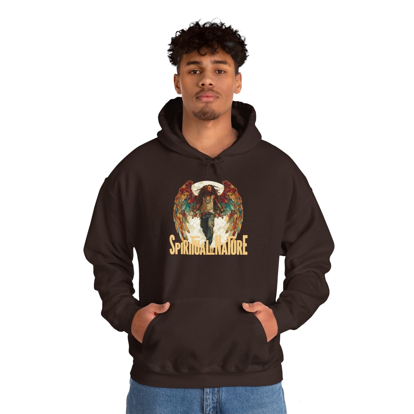 Spiritual By Nature Unisex Hoodie, Dread Lock Angel