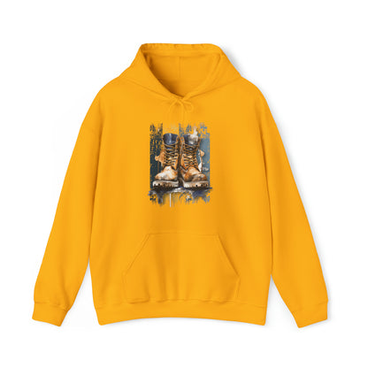 Unisex Hoodie Art on Apparel with City Life Tapestry Collection