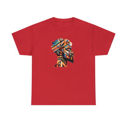 African King Cubist Art on a Unisex Heavy Cotton Tee