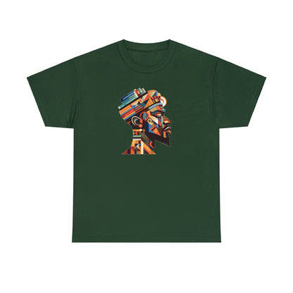 African King Cubist Art on a Unisex Heavy Cotton Tee