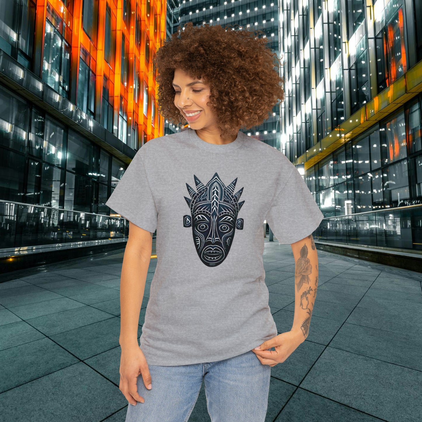 Unisex T-shirt - Art on Apparel with African Mask