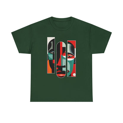 Gilden Graphic Tshirt, Unique Abstract Cubism Style Graphic T-Shirt Cotton Tee for Art Lovers and African American Cultural Enthusiasts