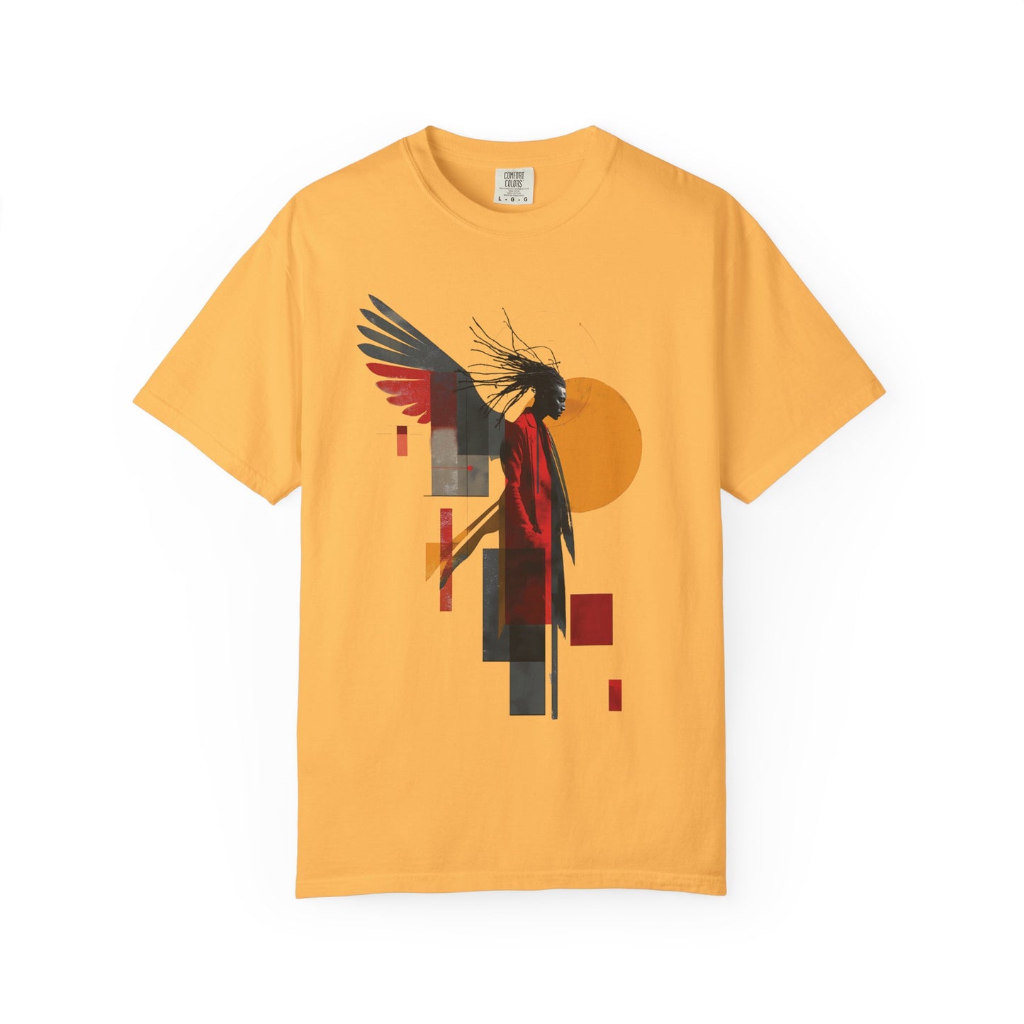 Spiritual by Nature Unisex Tee, Angel Graphic T-Shirt, Street Gear, Boho Top, Artistic Garment-Dyed T-Shirt, Vintage Style Urban Streetwear