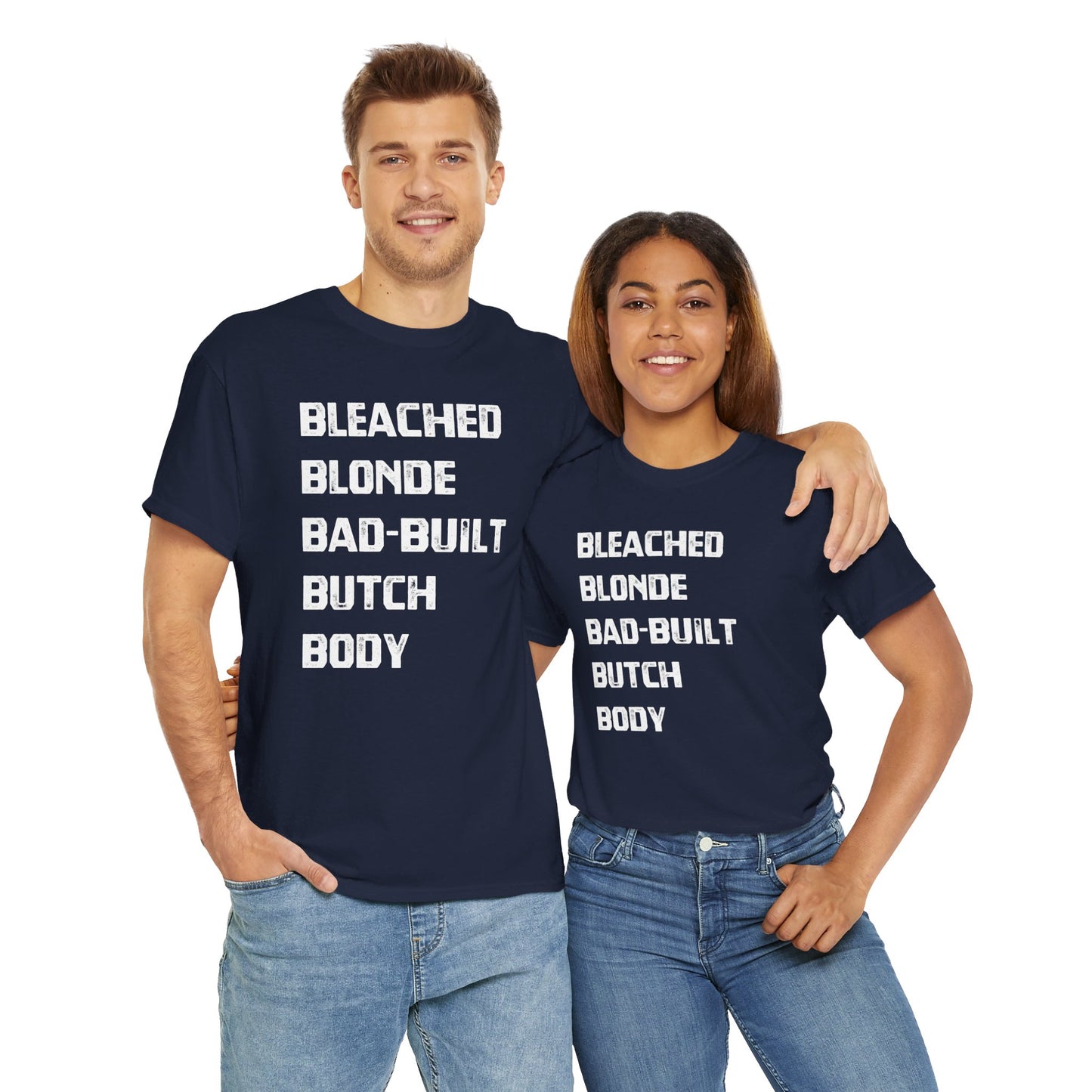 Political Unisex T-shirt, Bleached Blonde Bad Built Butch Body, Jasmine Crockett Clapback, Margorie Taylor Green Unisex T-shirt