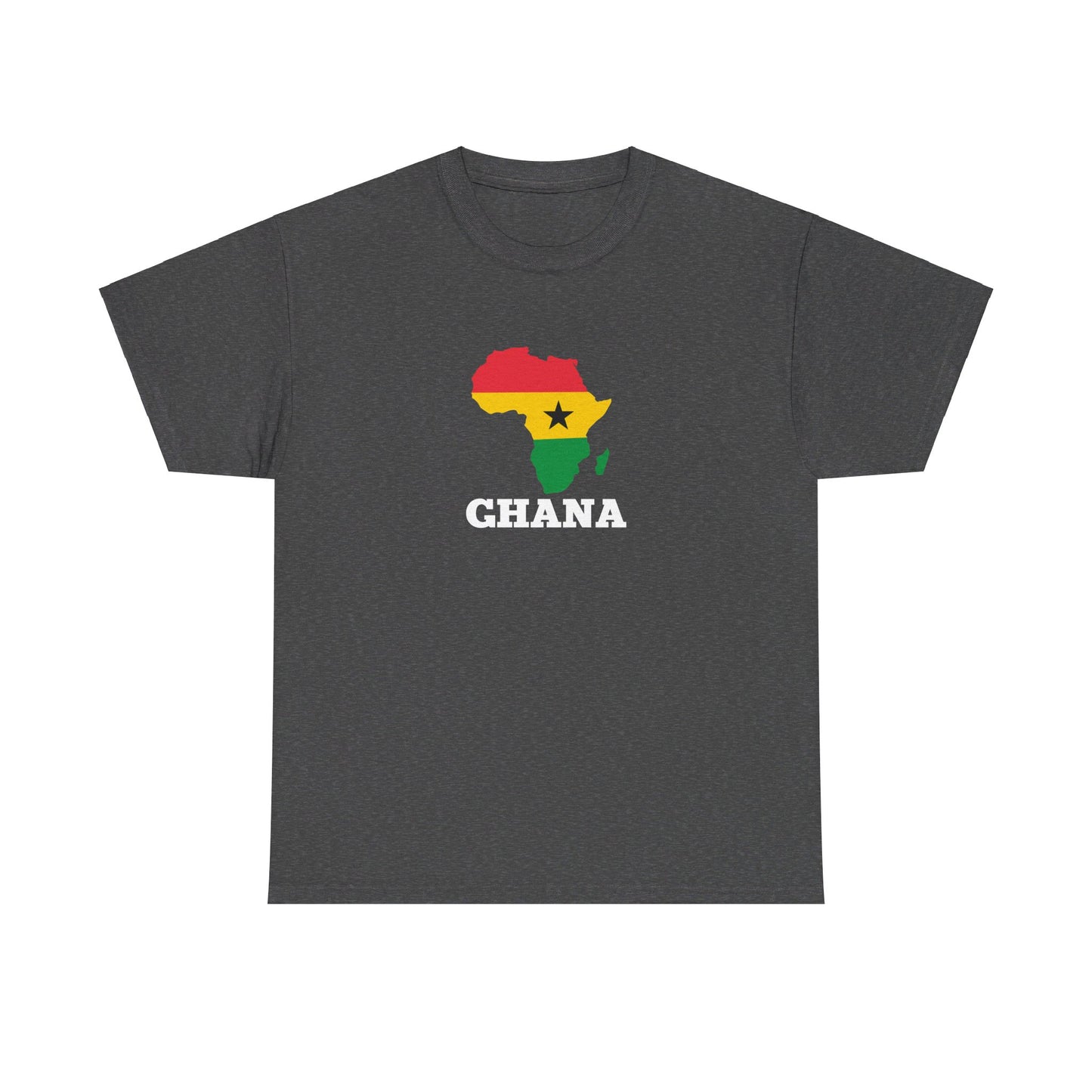 Africa Unisex Jersey Tee with the African Continent in the Ghanaian flag colors, Gift Top, cotton t-shirt, African Summer Shirt, Ghana Trip tshirt