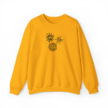 Taino Suns Unisex Sweatshirt, Unisex Sweatshirt with Taino Sun Symbol, Taino Daka (I Am Taino) Puerto Rican Taino Symbol Top