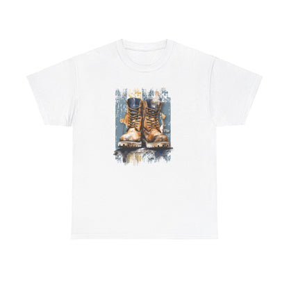 Urban Boots, Tim Style Unisex T-shirt, Art on Apparel with a City Lifestyle - Grunge Aesthetic Tee, Streetwear top