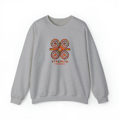 Unisex Adinkra Symbol Sweatshirts with Ghanaian Ram's Horn Dweninmmen Symbol