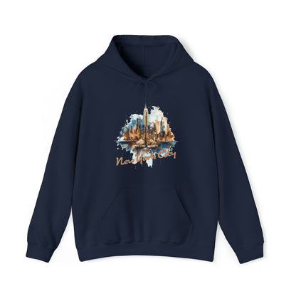 Unisex Hoodie Art on Apparel with City Pulse: City Tapestry Boots on New York City Version