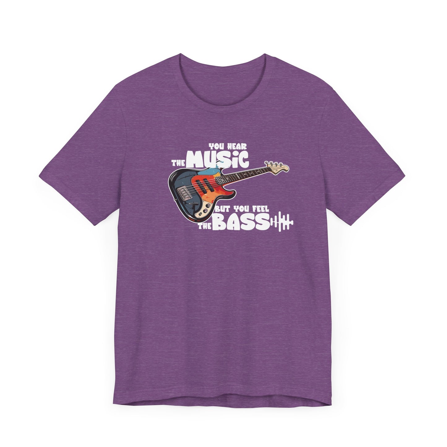 Hear the Music Feel the Bass Unisex Jersey Soft Cotton Tee, Summer Top, Music Lover Gift