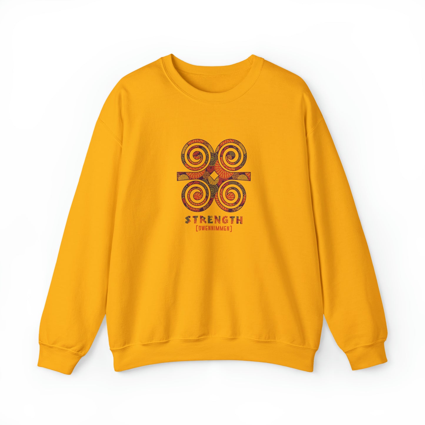 Unisex Adinkra Symbol Sweatshirts with Ghanaian Ram's Horn Dweninmmen Symbol