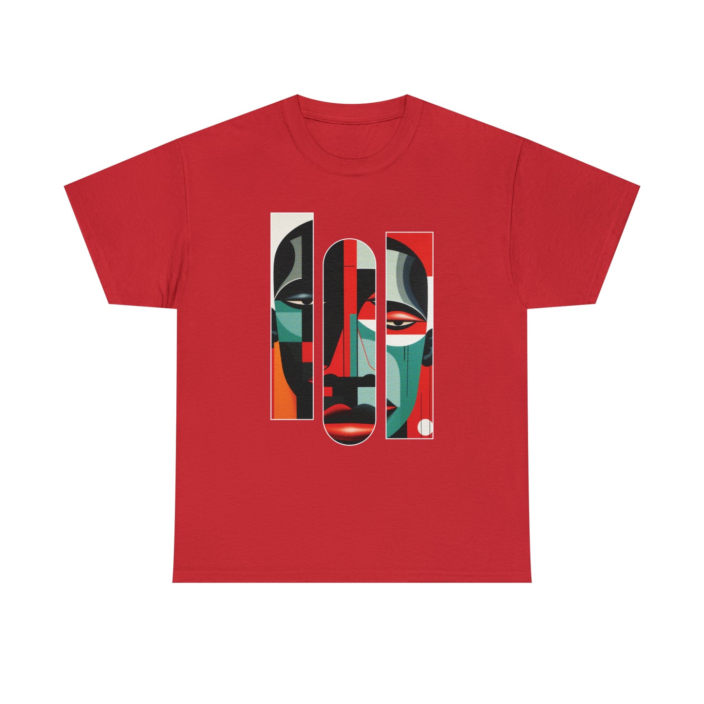 Gilden Graphic Tshirt, Unique Abstract Cubism Style Graphic T-Shirt Cotton Tee for Art Lovers and African American Cultural Enthusiasts