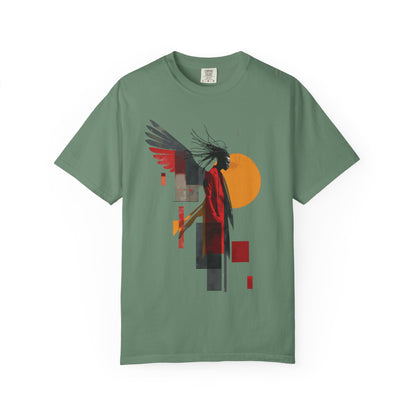 Spiritual by Nature Unisex Tee, Angel Graphic T-Shirt, Street Gear, Boho Top, Artistic Garment-Dyed T-Shirt, Vintage Style Urban Streetwear