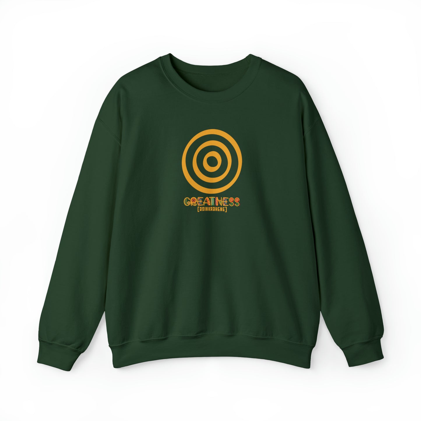 Adinkra Symbol Unisex Cotton Sweatshirt with West African Ghanaian Symbols, Adinkrahene Ghanaian symbol