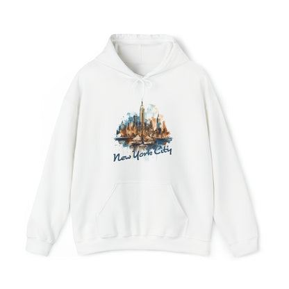 Unisex Hoodie Art on Apparel with City Pulse: City Tapestry Boots on New York City Version