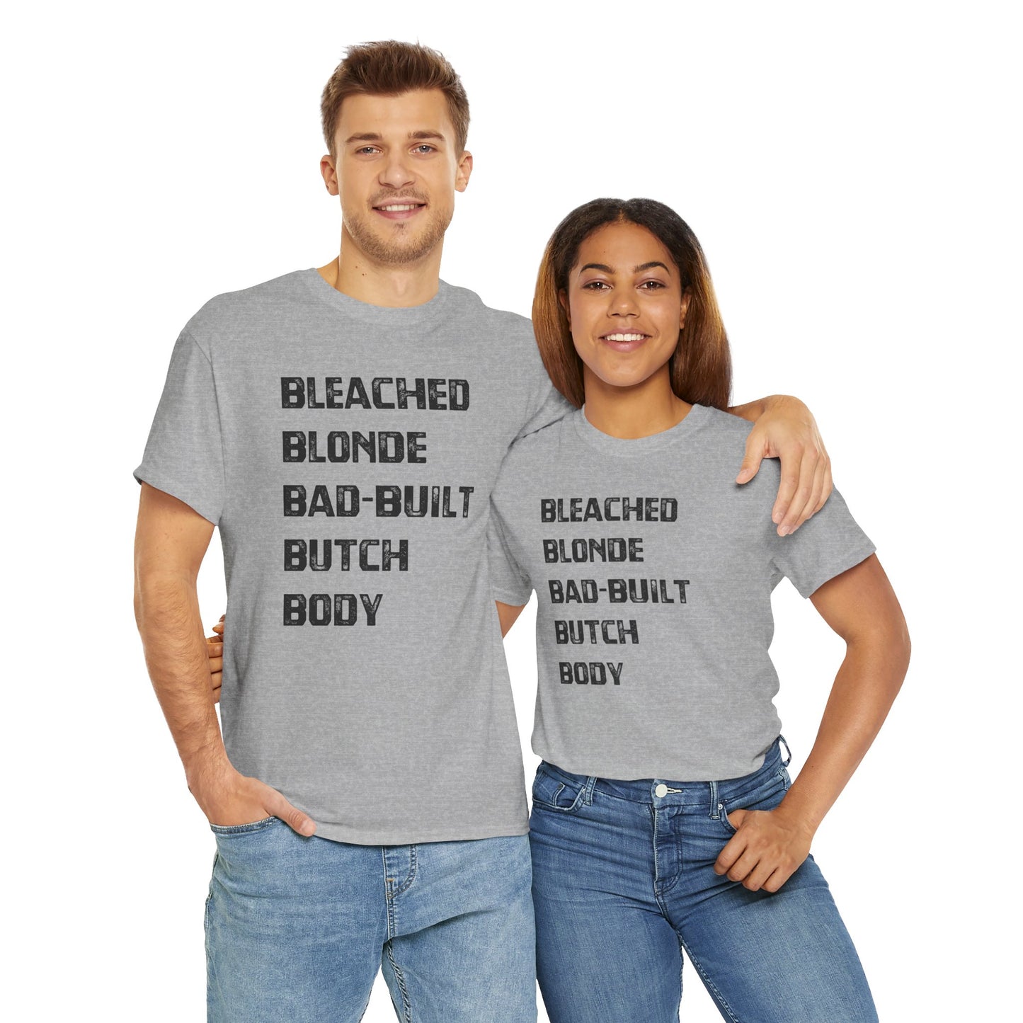 Political Unisex T-shirt, Bleached Blonde Bad Built Butch Body, Jasmine Crockett Clapback, Margorie Taylor Green Unisex T-shirt