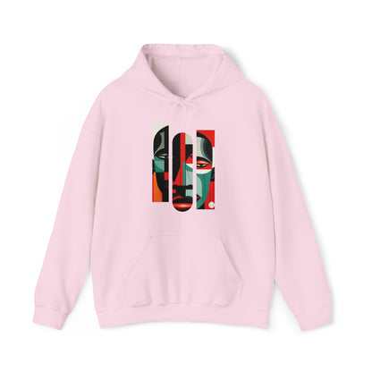 Unisex Hoodie Sweatshirt with Unique Abstract Cubism Style Art Graphic for Art Lovers