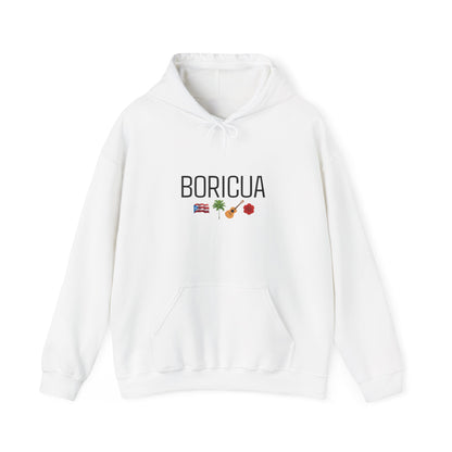 Boricua Puerto Rican Hoodie | Unisex Sweatshirt with Iconic Symbols | Island Pride Pullover Top | Fall Winter Sweater | Puerto Rican Shirt,