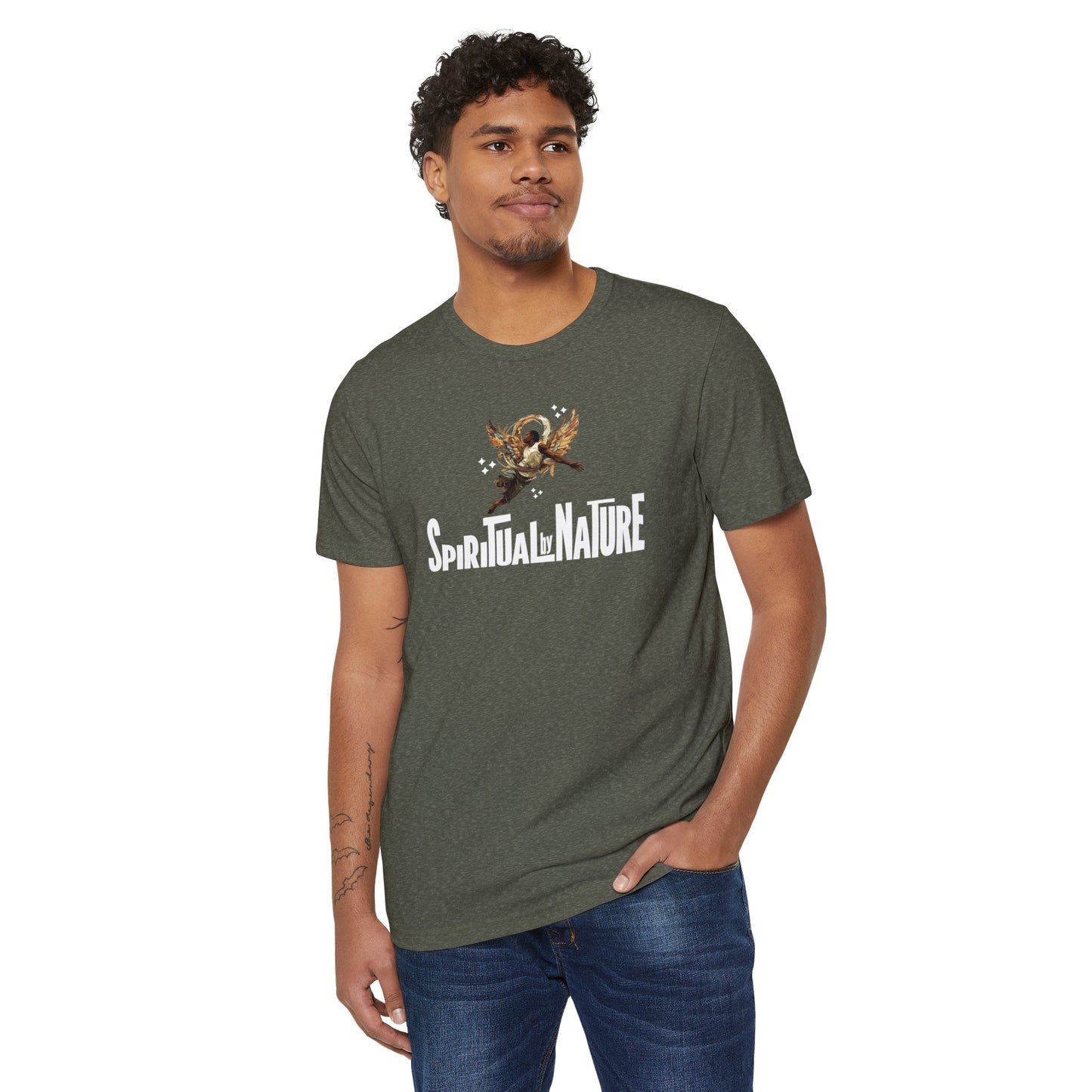 Spiritual by Nature Collection, Unisex Recycled Organic T-Shirt, Eco-Spiritual Organic Tee, Comfort and Style